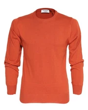 NWT TRUSSARDI COLLECTION SWEATER crewneck merino wool luxury Italy L slim