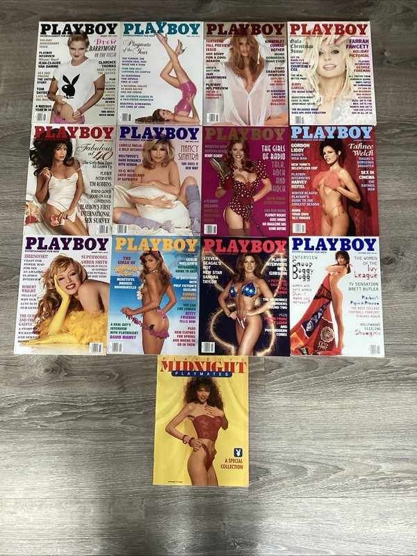 1994-95 PLAYBOY MAGAZINES FULL SET 24 MAGAZINES NEAR MINT CONDITION 🔥🔥🔥