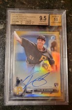 2017 Bowman Chrome RC Tyler Glasnow Auto Gold Refractor 4/50 BGS 9.5 GEM MINT LA