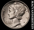 1943 Silver Mercury Dime - Scarce  High Grade  Lustrous  No Reserve  #K928