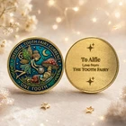 Personalised Tooth Fairy Coin Gift Brass Token With Plastic Holder Keepsake