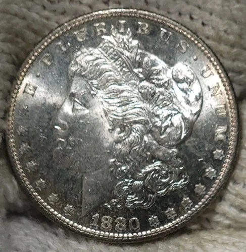 1881-s Morgan Silver Dollar Brilliant Uncirculated Slight Cameo & Mirrors