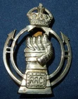 WW2 ROYAL ARMOURED CORPS REGIMENT MILITARY CAP BADGE SLIDER FIXING WORLD WAR II