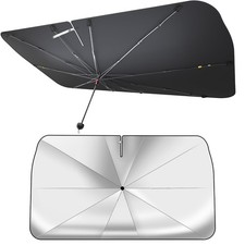 7F Car Sun Shade Umbrella, Protect from Rays and Interior, black
