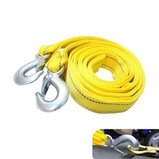 Car Towing Rope, Double-layer Thickened Nylon Towing Strap with U-shaped Hook,