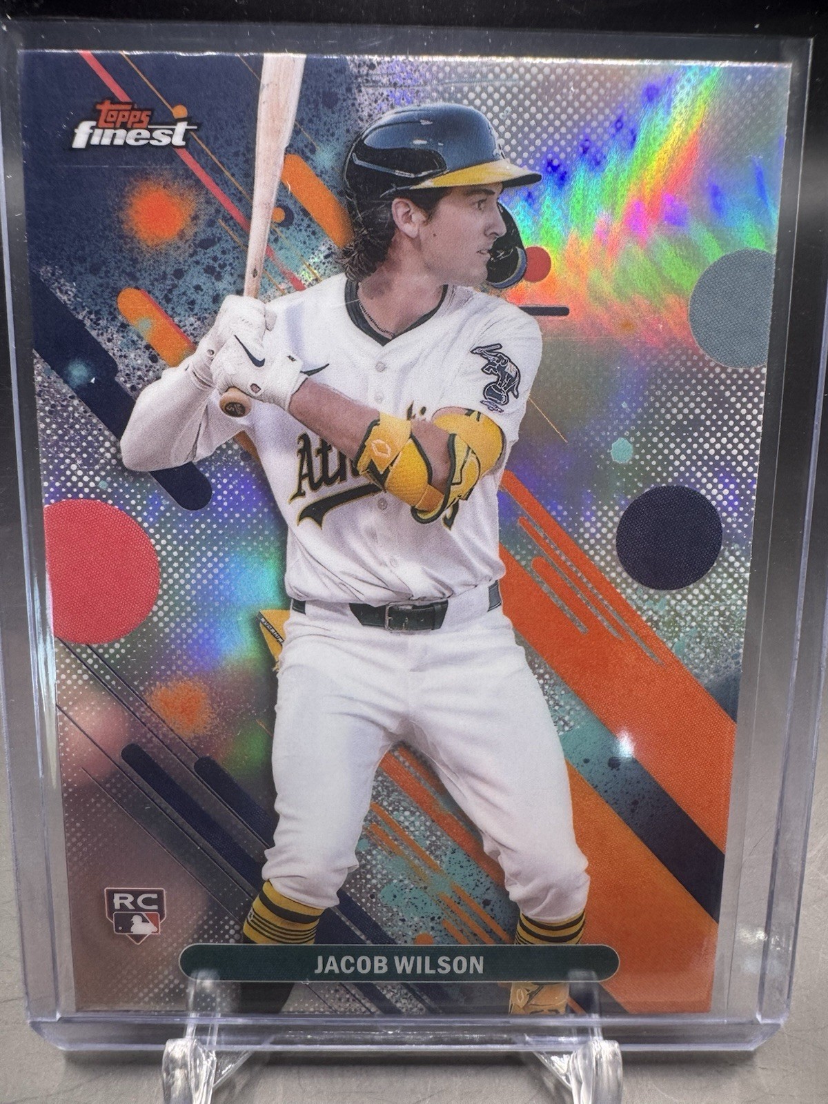 2025 Topps Finest Jacob Wilson RC Common Refractor #61 Athletics