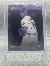 2025 Topps Black & White #108 Ben Casparius Blue #/25 Rookie