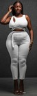 Fashion Nova Women's XL White Ribbed 2-Piece Crop Top & Tie Waist Pants Set — photo 4
