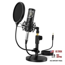 Condenser Microphone with 25mm Large Diaphragm, Professional Cardioid Studio
