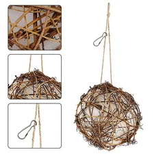 Bird House Hummingbird Natural Rattan Ball Bird Nesting Material Holder 3.9 Inch