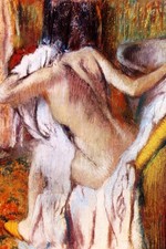 After The Bath Woman Drying Herself Edgar Degas Fine Art Giclee Poster Print