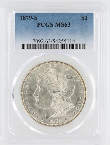 1879-S Morgan Silver Dollar PCGS MS63 S$1 San Francisco Minted No Reserve