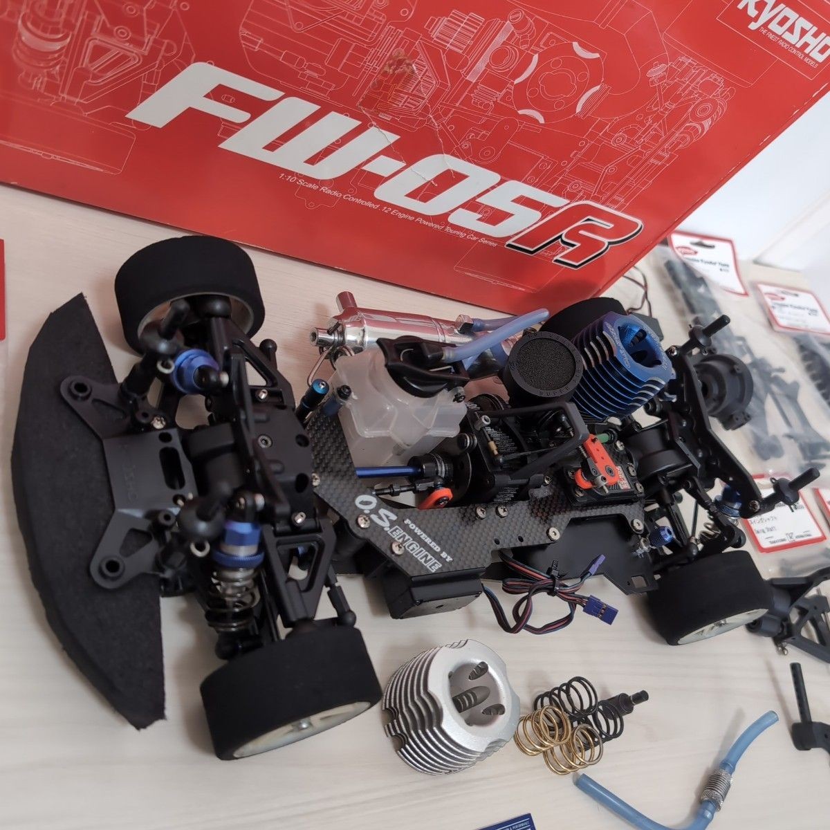 KYOSHO 1/10 FW-05R RC Car O.S.12TR Engine Sanwa Servo Muffler