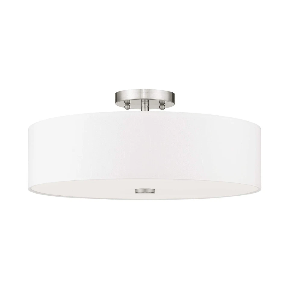 51055-91 Meridian Collection 4-Light Semi Flush Mount Ceiling Fixture with Of... - Image 2 of 4