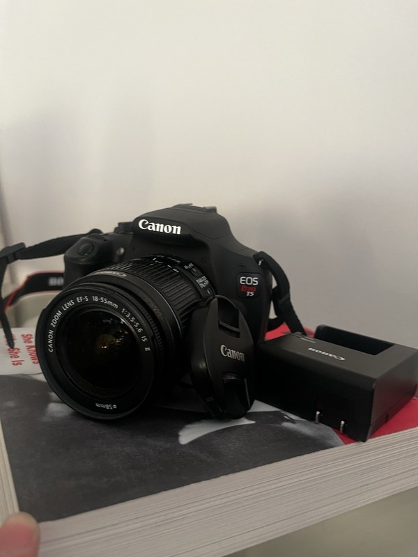 Canon EOS Rebel T5 Digital SLR Camera Black, 18-55mm Lens And Battery Charger