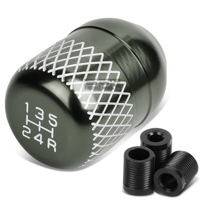 JDM NETTED STYLE MT TRANSMISSION 5-SPEED+REVERSE GEAR BOX GUNMATEL SHIFT KNOB