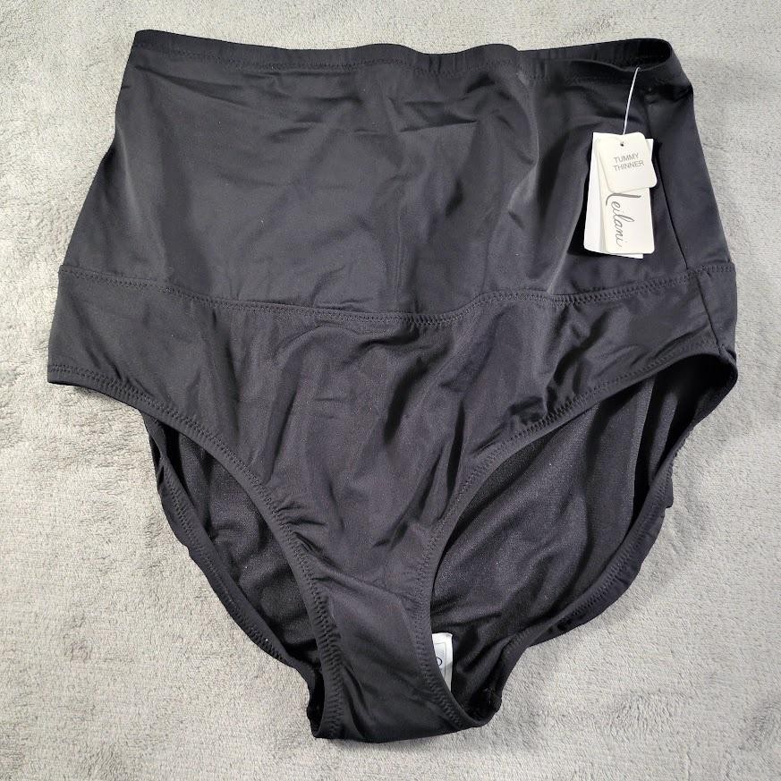 Leilani Control Pant Swim Bottom Womens 12 Black High Waist Tummy Thinner