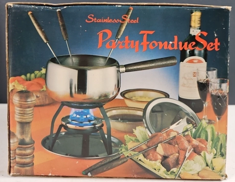 Stainless Steel Party Fondue Set with Rosewood Handle Entertaining Party
Opens in a new window or ta