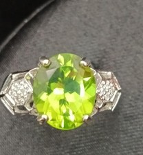 Green Peridot Ring