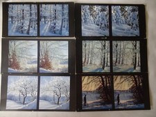 6 stereo colour photographs Cromoplast-Verlag series 10 winter pictures I