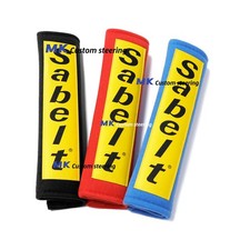 Racing JDM Style Seat Belt Cover Shoulder Pads Pairs with Embroidery Racing Logo