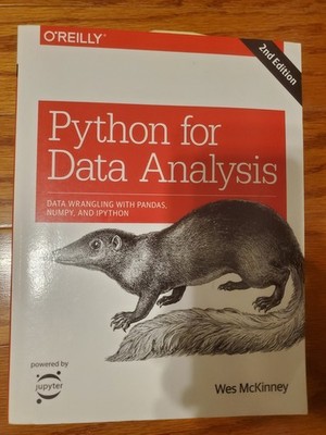 Python for Data Analysis, 2nd Edition, by Wes McKinney Great condition free ship
