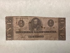 ~ 1863 $1 Confederate States of America - Clay -   April 6, 1863