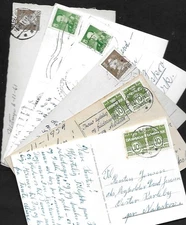 Denmark Six Older Postcards - as shown kha094