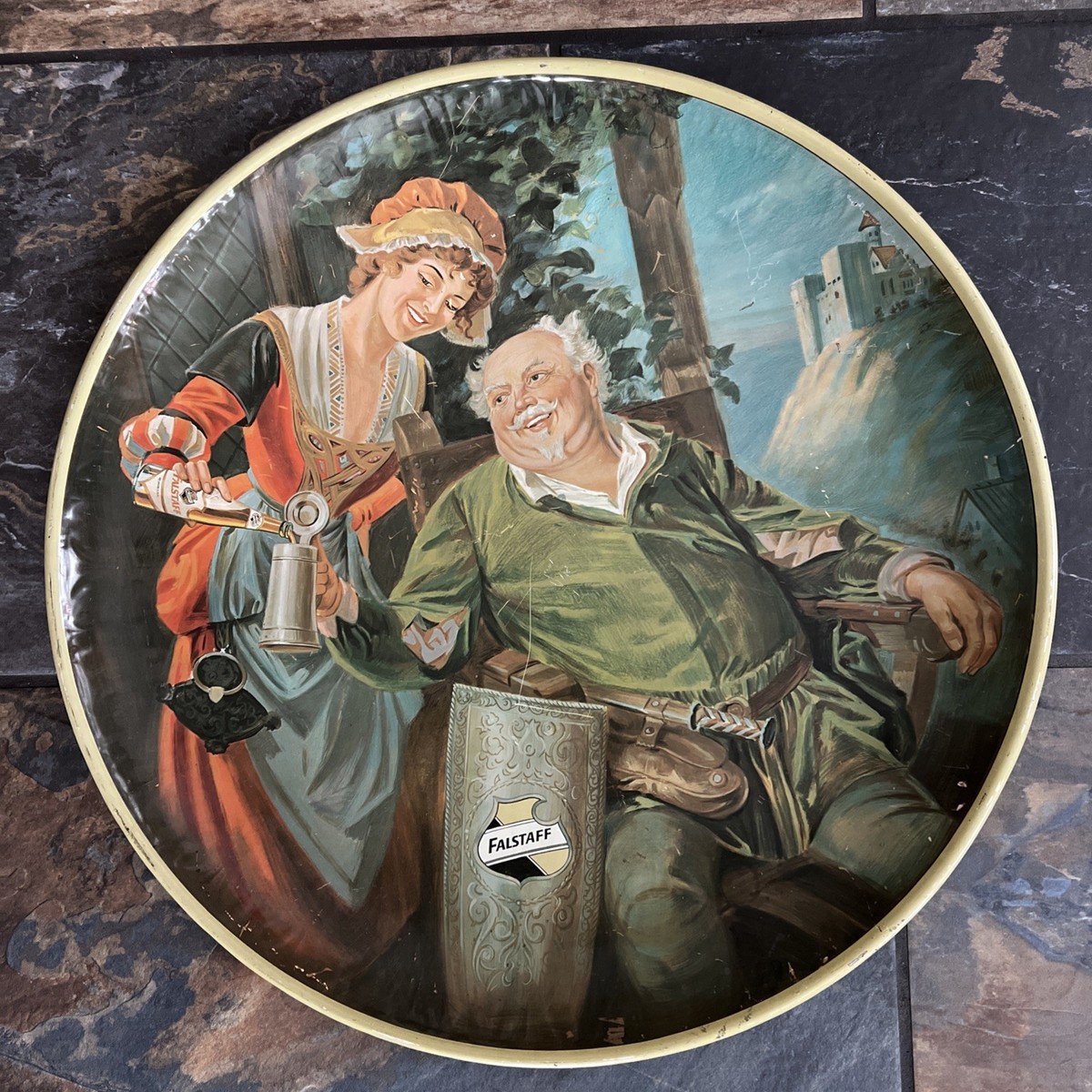 Vtg. 1971 FALSTAFF BEER METAL ADVERTISING SIGN NO. 13948 24