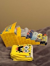 6 pairs of casual SpongeBob crew socks. Opened but unworn and unused
