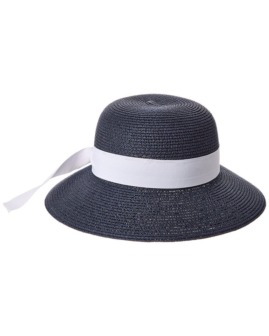 Bruno Magli Med Brim Straw Sun Hat Womens Blue 7190₽