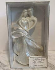 Bride  Groom Wedding Cake Topper - "I Give You My Heart" 2005 ENESCO