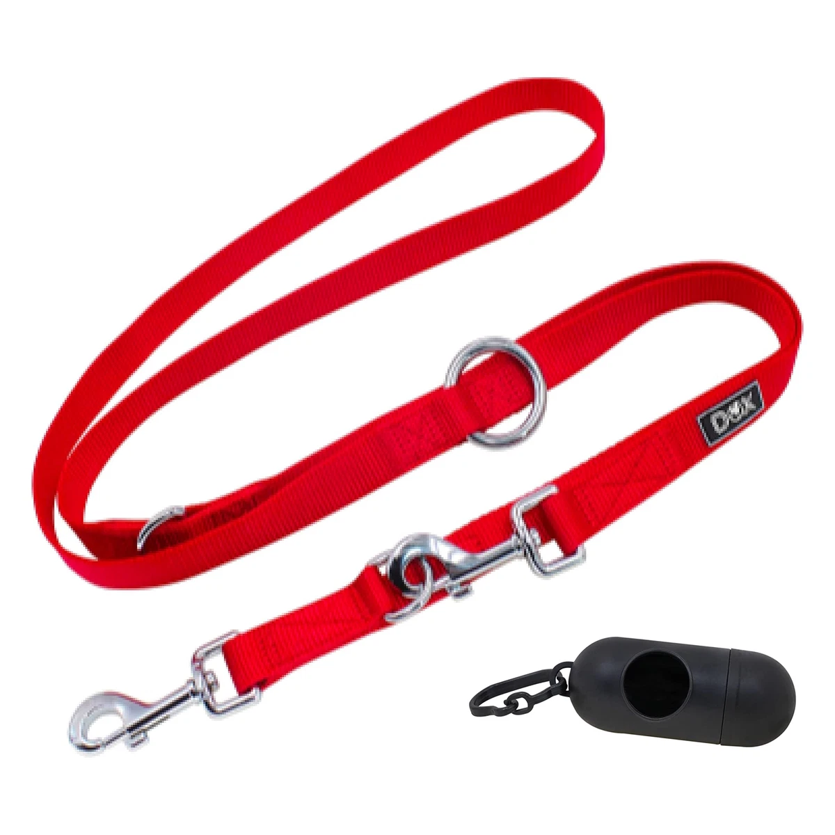 Nylon Dog Leash 3way Adjustable 66 Ft For Dogs Large Small Double