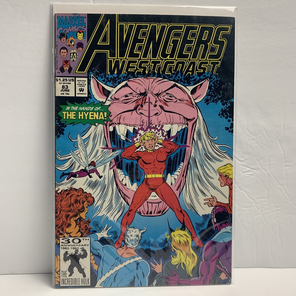 マーベル英語版 ヴィラン7冊 ガラクタス他 WEST COAST AVENGERS #83 in the hands of Hyena! - 1992 Marvel Comic