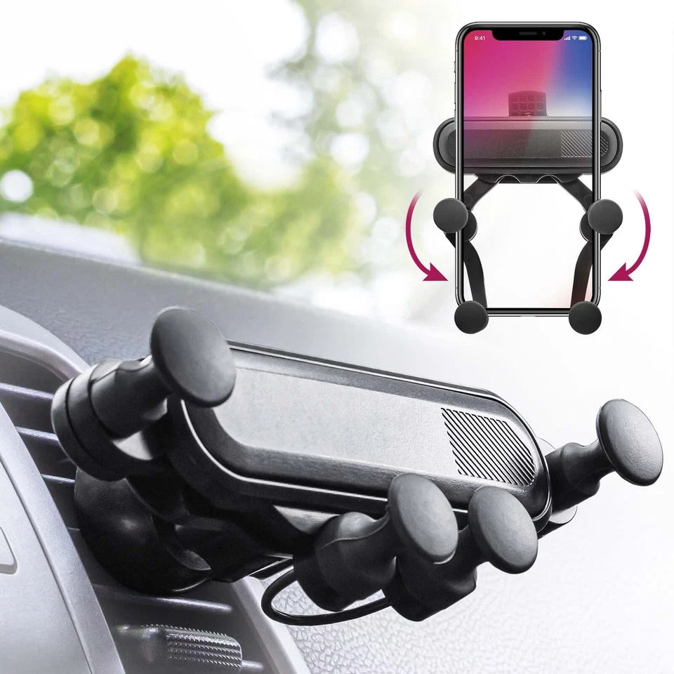 Handy Halterung Auto Halter Lüftung passend für Apple iPhone 17 16 15 14 13 12 - Bild 1 von 4