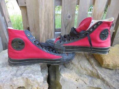 CONVERSE ALL-STAR MADE IN USA VINTAGE ROT SCHWARZ COLLECTOR 7,5 7 1/2 41