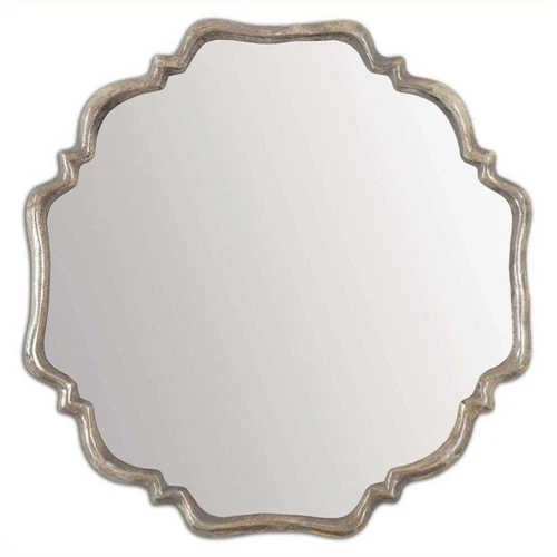 Uttermost Valentia Contemporary Metal and Resin Mirror in Oxidized Silver/Gray - Picture 2 of 4