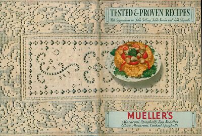 c1933 Mueller's Macaroni Tested Proven Recipes Advertising Booklet Jersey City 