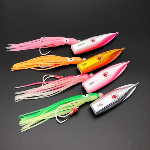 Inchiku Rubber Jig Fishing Lure 150g-200g Metal Isca Glow Bait Squid Hook Bass - Afbeelding 1 van 17