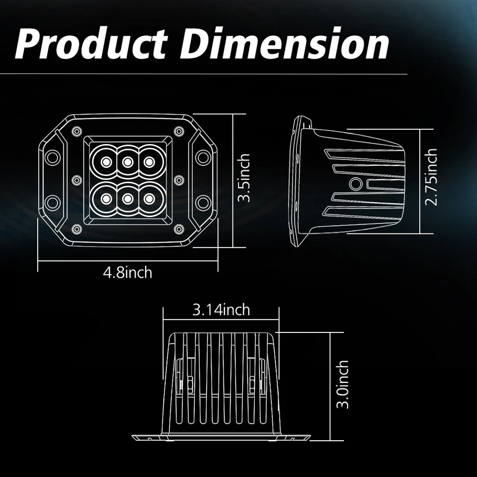 Para 1994-2000 Honda FourTrax 300 LED farol de neblina de trabalho pods farol de feixe de ponto 5"" - Imagem 2 de 4