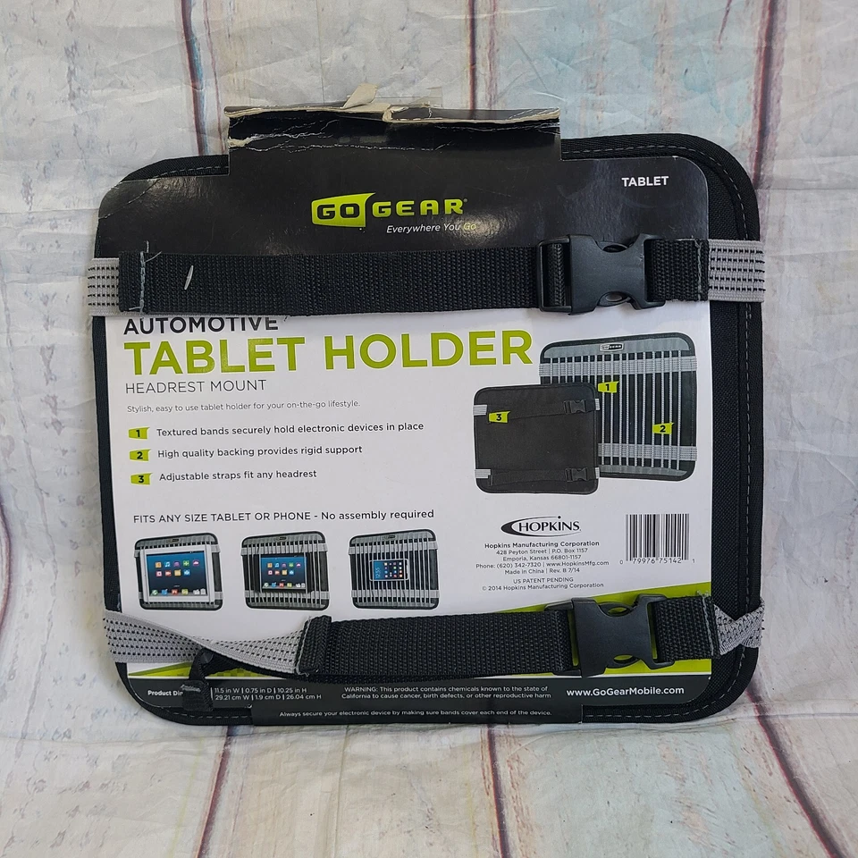 Go Gear Automotive iPad eBook Tablet Holder Headrest Mount Universal Fit NIP - Image 2 of 2