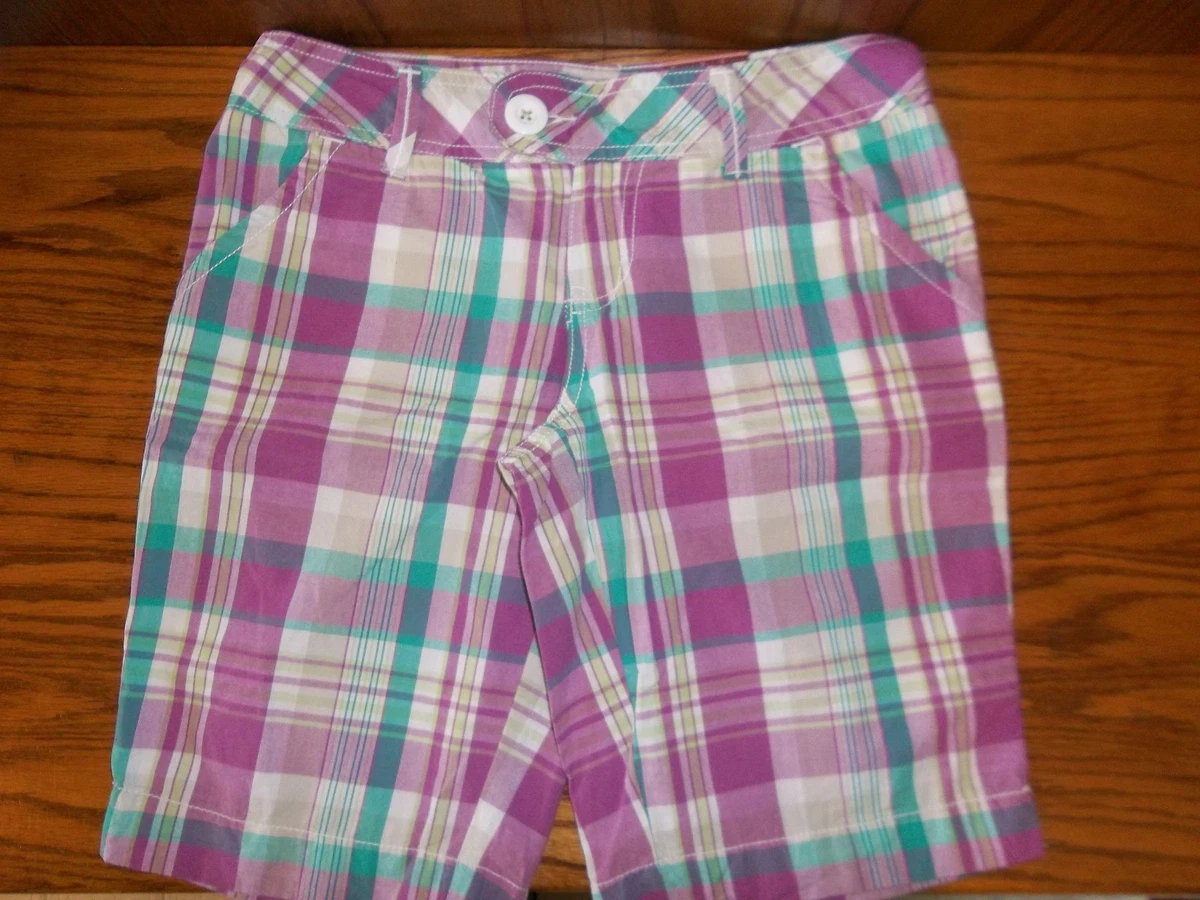 Purple sales plaid shorts