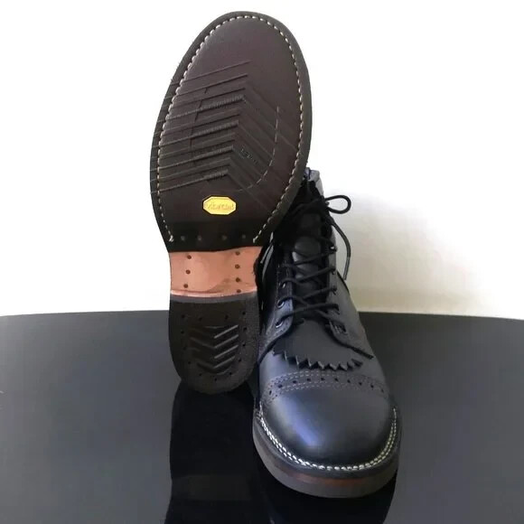 Wesco Men\'s Custom Hendrik Boot in Awesome Black Tie Domain, Handcrafted in USA Wesco Men main image 3