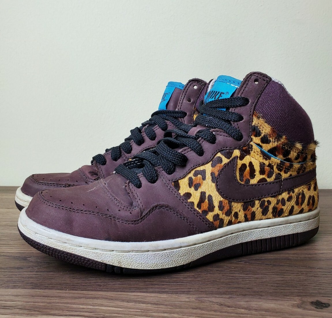 Nike Court Force Causal High Top Animal Print Sneaker… Gem