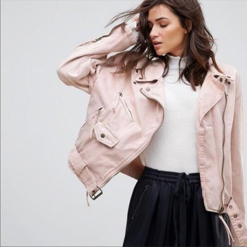 $168 Free People Oversized Moto Jacket 
