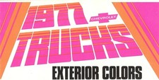 1977 Chevy Pickup Truck El Camino Luv Factory Colors Paint Chips Brochure
