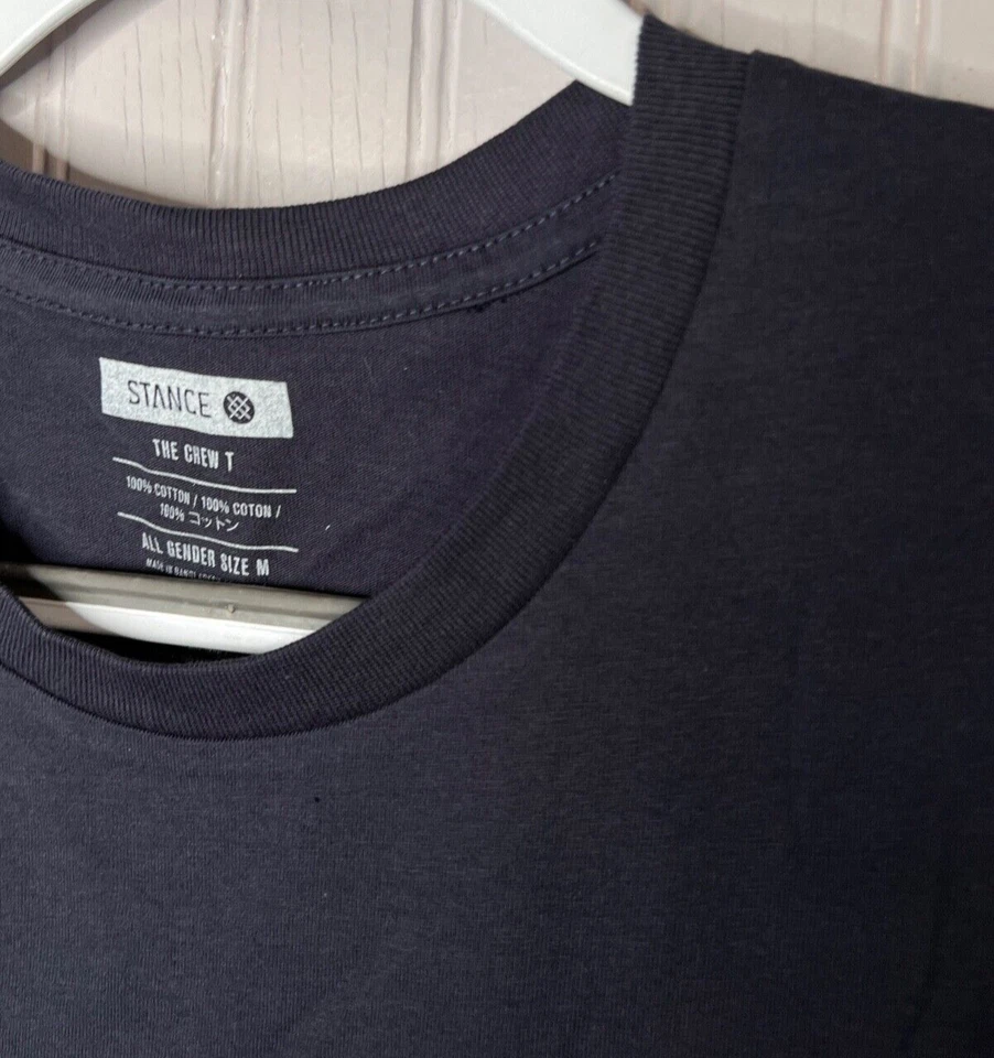 CAMISETA Stance Unisex M Navy Azul Naranja Doble Lado Calidad Diseñador Nueva Sin Etiquetas Foto 3 de 4
