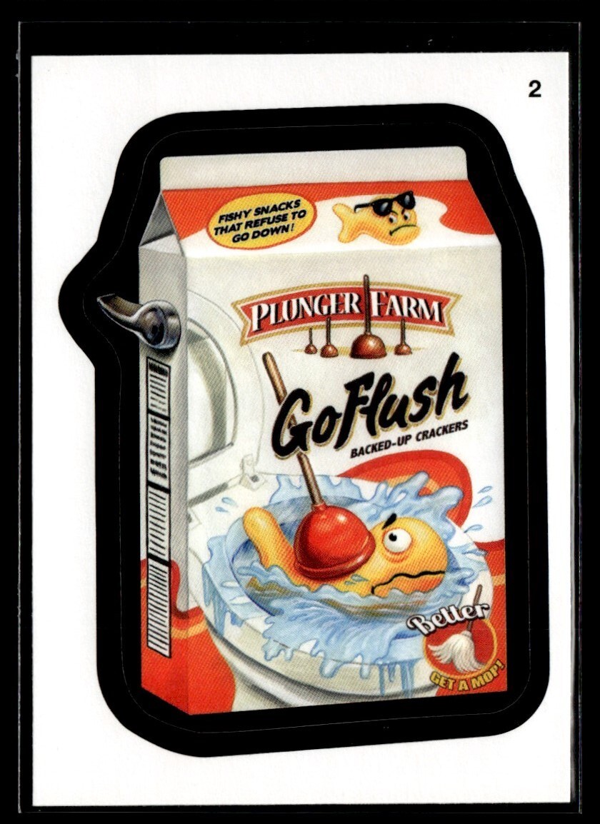 2013 Topps Wacky Packages Sticker Plunger Farm Goflush #2 | eBay