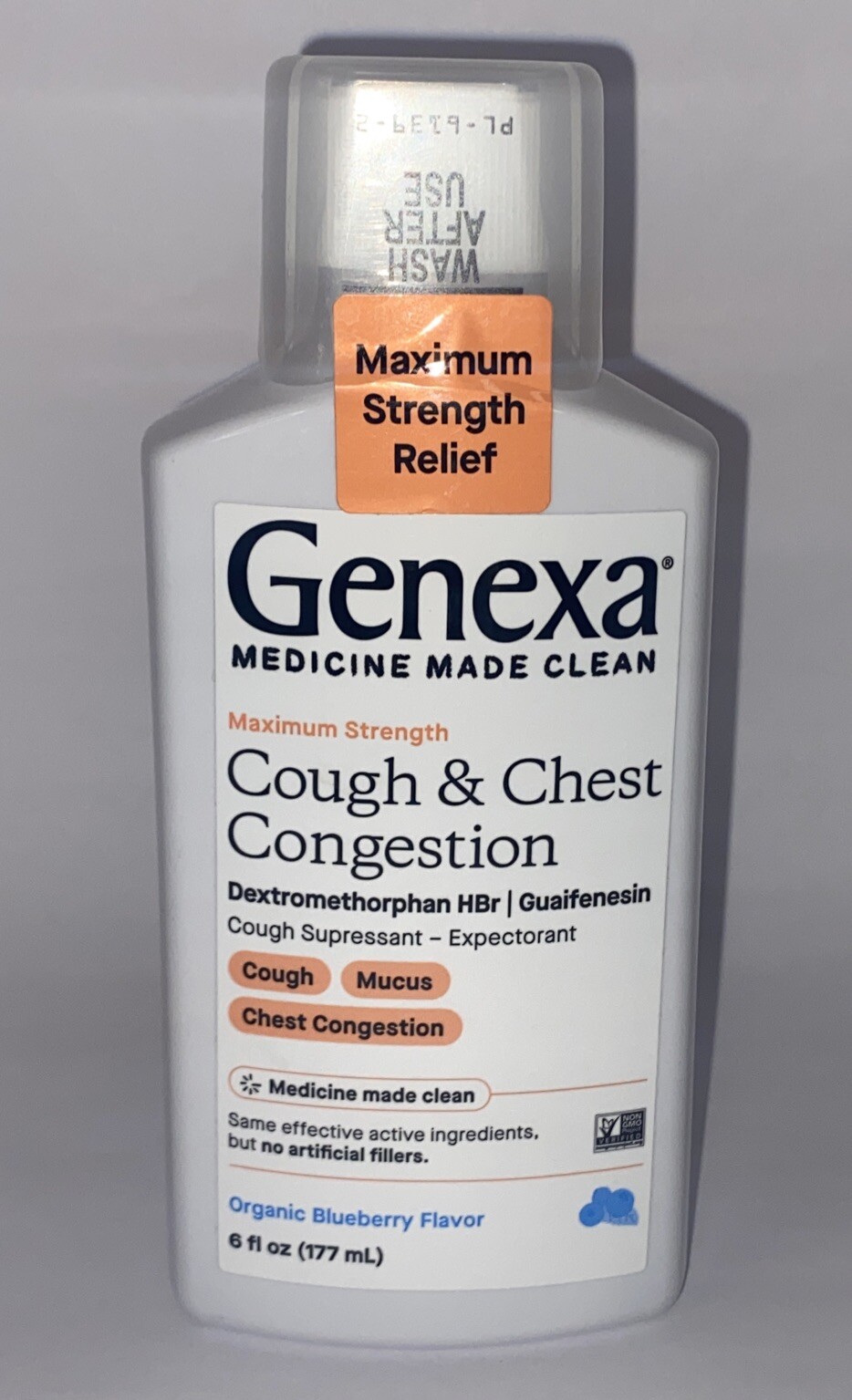 Genexa Liquid Cough & Chest Congestion Medicine for Adults Maximum