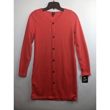 Art Class Coral Long Sleeve Light Sweater Dress NWT